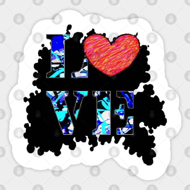 love abstract spray paint Sticker by LowEndGraphics